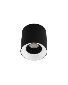 DK3090-BW+BK Светильник накладной IP 20, 10 Вт, GU5.3, LED, черно-белый/черный, пластик