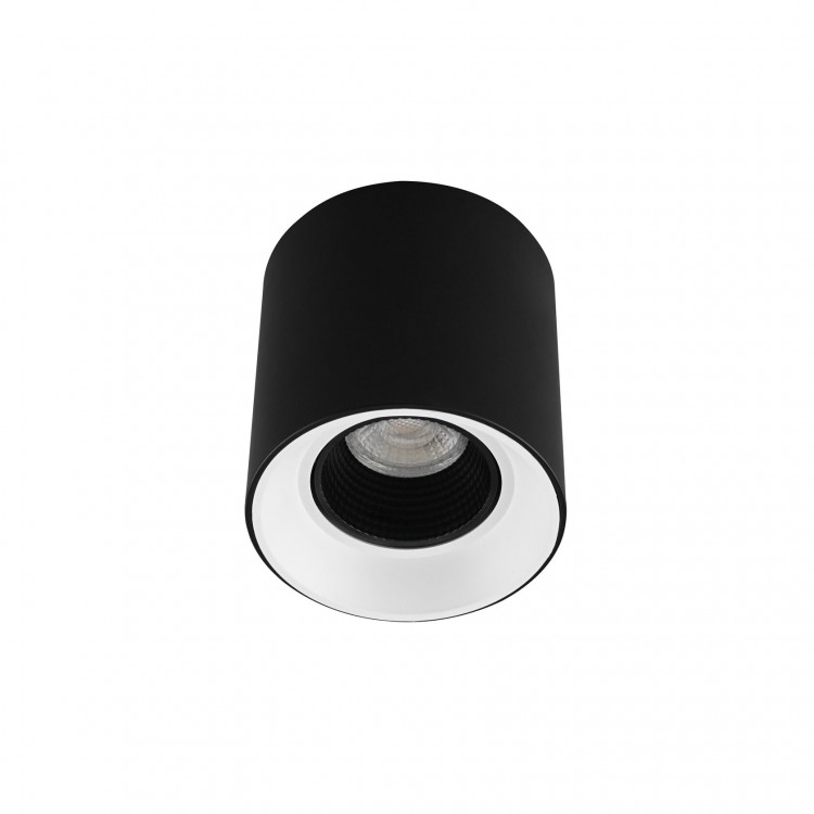 DK3090-BW+BK Светильник накладной IP 20, 10 Вт, GU5.3, LED, черно-белый/черный, пластик