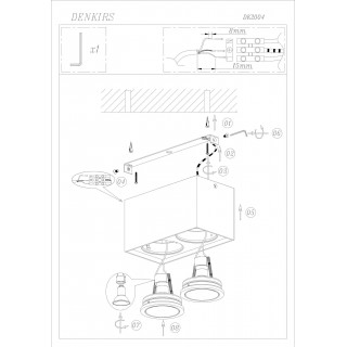 DK2004-BK Светильник накладной IP 20, 50 Вт, GU10, черный, алюминий-foto2