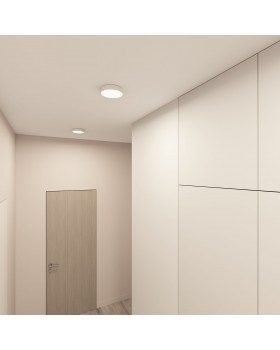 DK2850-WH Накладной светильник TAB 24 Вт, LED 3000K/4000K/6500K, IP 20, d160mm, белый, алюминий/акрил-foto7