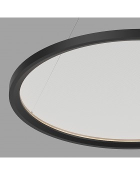 DK6620-BK Подвесной горизонтальный светильник Veil со светодиодом H900 d1000 220V 96W 3000-6000K IP20 черный алюминий-foto2