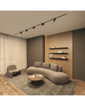 DK6436-BK Поворотный однофазный трековый светильник EDDER со светодиодом L136mm 220V 10W 30° 3000K IP20 черный алюминий-foto4