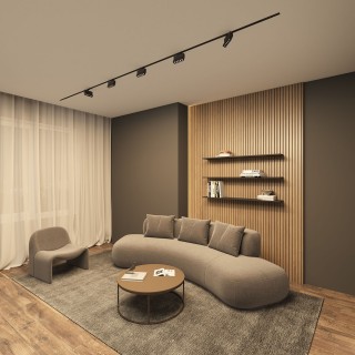 DK6436-BK Поворотный однофазный трековый светильник EDDER со светодиодом L136mm 220V 10W 30° 3000K IP20 черный алюминий-foto4