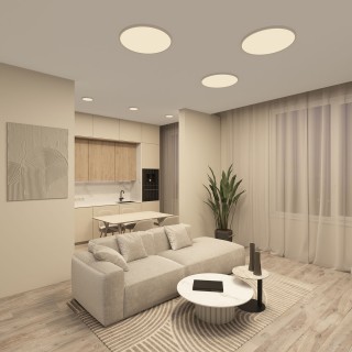 DK6520-WH Накладной светильник THIN, IP40, 18W, 3000K/4000K/6500K, переключатель цветовой температуры на корпусе, белый, полимер-foto3