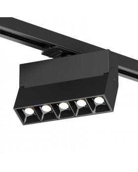 DK6446-BK Поворотный однофазный трековый светильник EDDER со светодиодом L136mm 220V 10W 30° 4000K IP20 черный алюминий