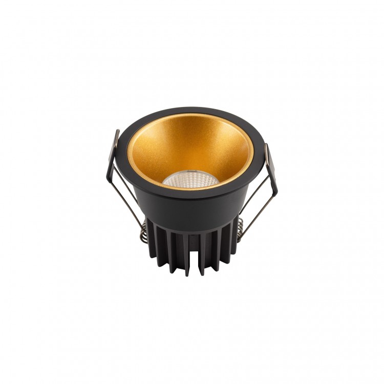 DK4400-GB Встраиваемый светильник, IP 20, 7 Вт, LED 3000, черно-золотой, алюминий