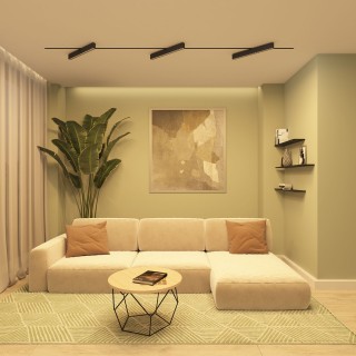 DK6634-BK Поворотный однофазный трековый светильник EDDER со светодиодом L538mm 220V 40W 30° 3000K IP20 черный алюминий-foto4