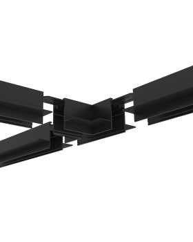 TR2113-BK Коннектор трека SMART для ГКЛ , \"Т\" образный, механический , черный.-foto2