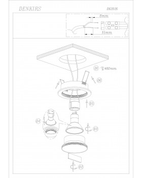 DK2026-WH Встраиваемый светильник, IP 20, 50 Вт, GU10, белый, алюминий-foto2