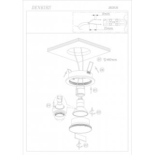 DK2026-WH Встраиваемый светильник, IP 20, 50 Вт, GU10, белый, алюминий-foto2
