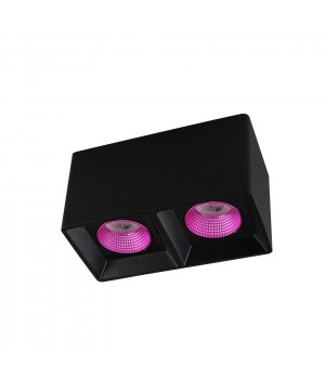 DK3085-BK+PI Светильник накладной IP 20, 10 Вт, GU5.3, LED, черный/розовый, пластик