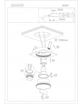 DK2025-BK Встраиваемый светильник, IP 20, 50 Вт, GU10, черный, алюминий-foto3
