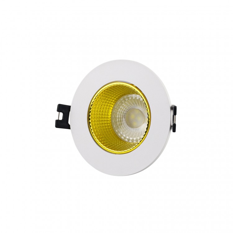 DK3061-WH+YE Встраиваемый светильник, IP 20, 10 Вт, GU5.3, LED, белый/желтый, пластик