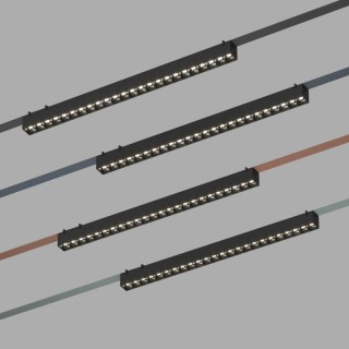 DK5572-BK Cветильник для трека-ремня Belty, серия Grill, со светодиодом, L642*W40*H45мм, 48V DC, 24W, RA90, 24°, 4000K, IP20, черный, алюминий-foto2