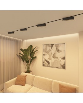 DK6434-BK Поворотный однофазный трековый светильник EDDER со светодиодом L273mm 220V 20W 30° 3000K IP20 черный алюминий-foto5