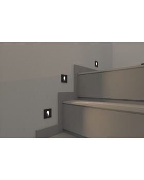 DK1014-DG Светильник встраиваемый в стену, IP 54, LED, 1 Вт, серый, алюминий-foto3