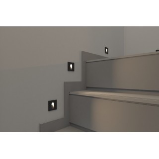 DK1014-DG Светильник встраиваемый в стену, IP 54, LED, 1 Вт, серый, алюминий-foto3