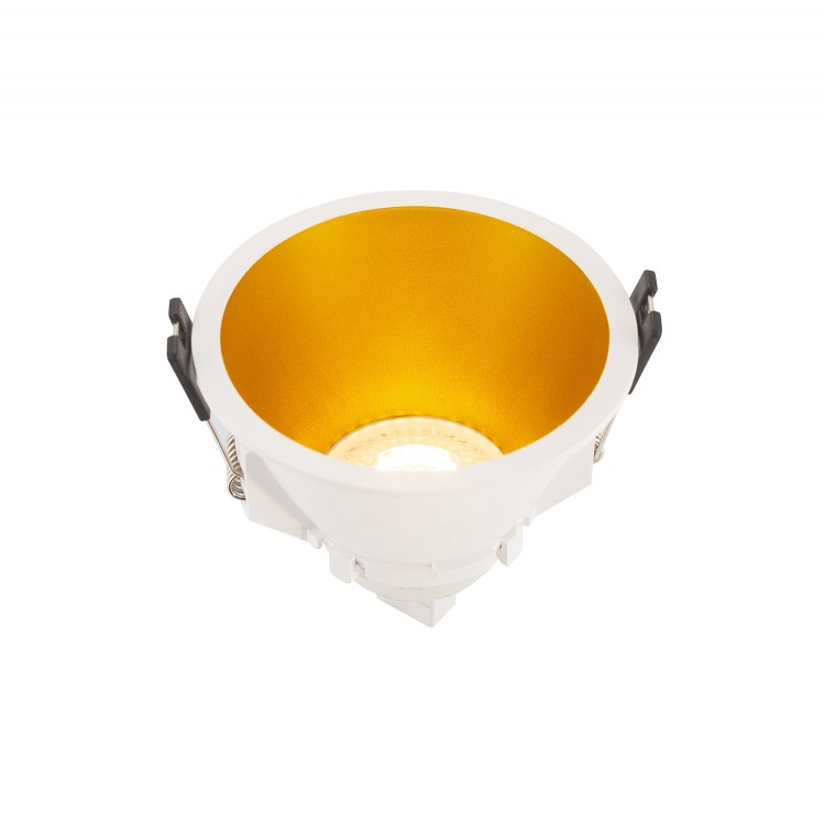 DK3026-WG Встраиваемый светильник, IP 20, 10 Вт, GU5.3, LED, белый/золотой, пластик