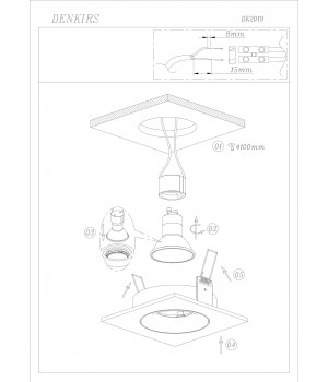 DK2019-BK Встраиваемый светильник, IP 20, 50 Вт, GU10, черный, алюминий-foto3