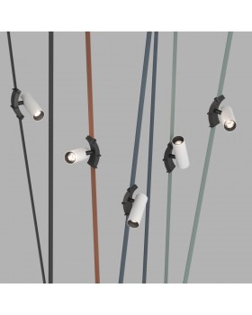 DK5546-BW+BK Поворотный светильник для трека-ремня Belty, серия Spot, со светодиодом, D35*L126.5мм, 48V DC, 7W, RA90, 30°, 4000K, IP20, белый с черным, алюминий-foto3