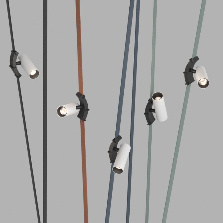 DK5546-BW+BK Поворотный светильник для трека-ремня Belty, серия Spot, со светодиодом, D35*L126.5мм, 48V DC, 7W, RA90, 30°, 4000K, IP20, белый с черным, алюминий DK5546-BW+BK Поворотный светильник для трека-ремня Belty, серия Spot, со светодиодом, D35*L126.5мм, 48V DC, 7W, RA90, 30°, 4000K, IP20, белый с черным, алюминий