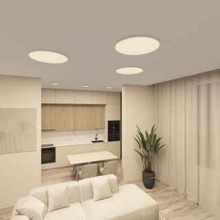 DK6520-WH Накладной светильник THIN, IP40, 18W, 3000K/4000K/6500K, переключатель цветовой температуры на корпусе, белый, полимер-foto4