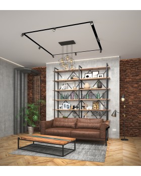 DK5850-BK Профиль Flod для создания декоративных ниш в натяжном потолке, алюминий, черный-foto4