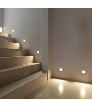 DK1020-WH Светильник встраиваемый в стену c датчиком движения, IP 20, LED 3000, 1 Вт, белый, пластик-foto4