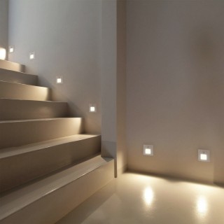 DK1020-WH Светильник встраиваемый в стену c датчиком движения, IP 20, LED 3000, 1 Вт, белый, пластик-foto4