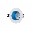 DK3061-WH+СY Встраиваемый светильник, IP 20, 10 Вт, GU5.3, LED, белый/голубой, пластик