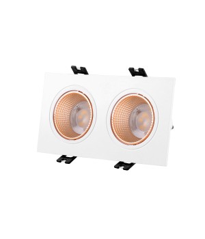 DK3072-WBR Встраиваемый светильник, IP 20, 10 Вт, GU5.3, LED, белый/бронзовый, пластик