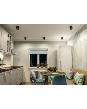 DK3090-BK+CY Светильник накладной IP 20, 10 Вт, GU5.3, LED, черный/голубой, пластик-foto2