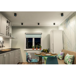 DK3090-BK+CY Светильник накладной IP 20, 10 Вт, GU5.3, LED, черный/голубой, пластик-foto2