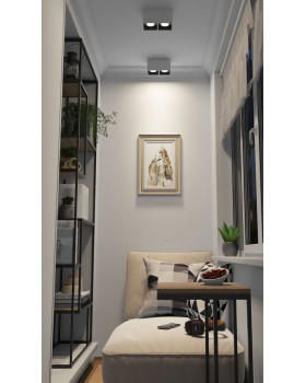 DK3085-WB+WH Светильник накладной IP 20, 10 Вт, GU5.3, LED, бело-черный/белый, пластик-foto3