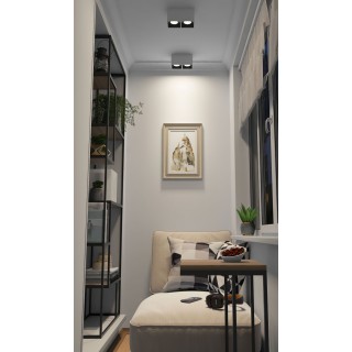 DK3085-WB+WH Светильник накладной IP 20, 10 Вт, GU5.3, LED, бело-черный/белый, пластик-foto3