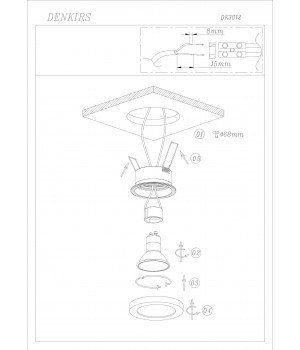 DK3012-AL Встраиваемый светильник влагозащ., IP 44, 50 Вт, GU10, серый, алюминий-foto14