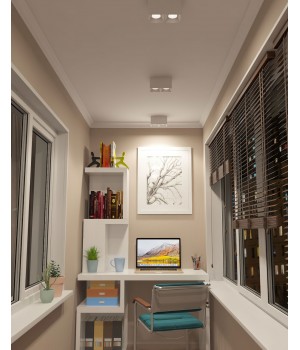 DK3085-WH Светильник накладной IP 20, 10 Вт, GU5.3, LED, белый/белый, пластик-foto3