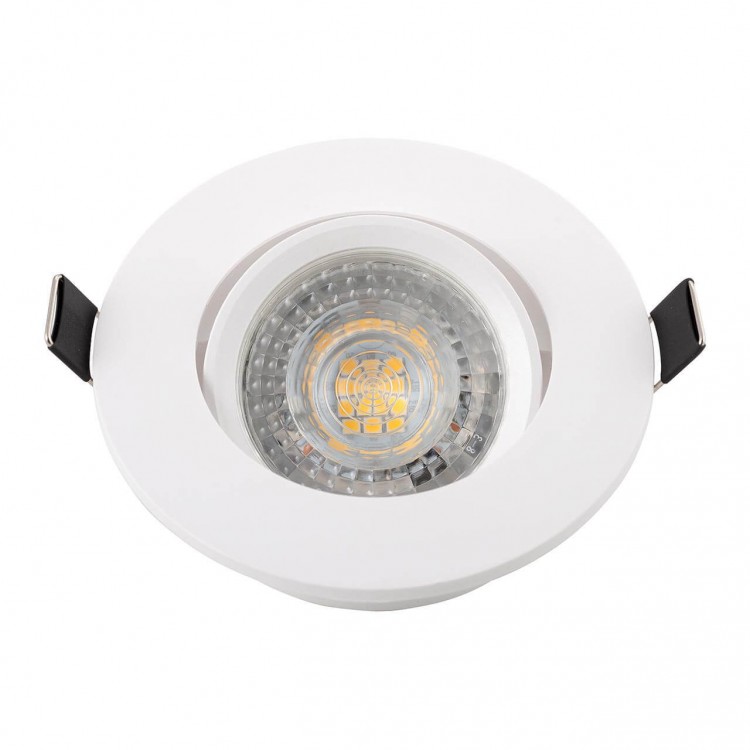 DK3020-WH Встраиваемый светильник, IP 20, 10 Вт, GU5.3, LED, белый, пластик