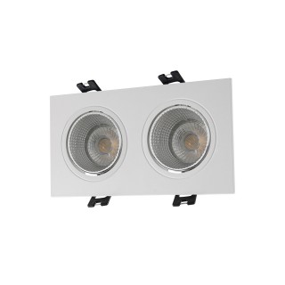 DK3072-WH+CH Встраиваемый светильник, IP 20, 10 Вт, GU5.3, LED, белый/хром, пластик