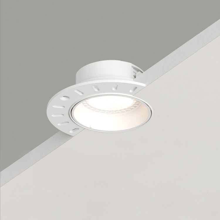 DK3055-WH Встраиваемый светильник, IP 20, 10 Вт, GU5.3, LED, белый, пластик