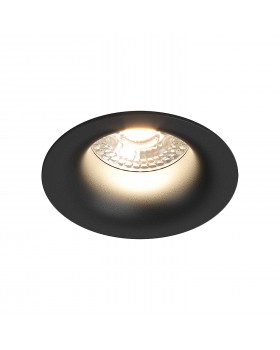 DK3024-BK Встраиваемый светильник, IP 20, 10 Вт, GU5.3, LED, черный, пластик