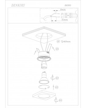 DK3013-AL Встраиваемый светильник влагозащ., IP 44, 50 Вт, GU10, серый, алюминий-foto5