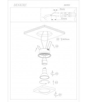 DK3013-AL Встраиваемый светильник влагозащ., IP 44, 50 Вт, GU10, серый, алюминий-foto5