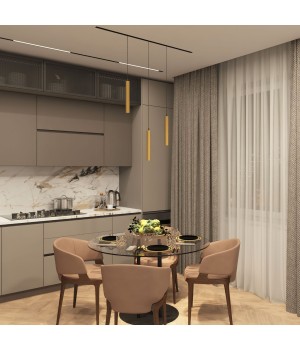 DK8008-BG Подвесной светильник SMART HANG 9W DIM 2700K-6000K матовое золото с черным-foto5