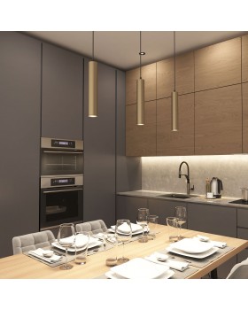 DK4050-BG Подвесной светильник, IP 20, 15 Вт, GU10, матовое золото с черным, алюминий-foto5