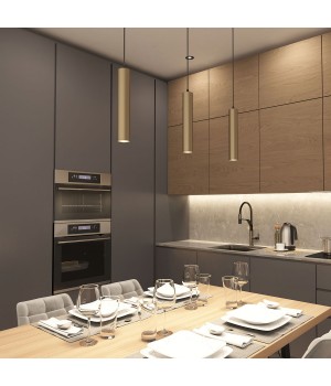 DK4050-BG Подвесной светильник, IP 20, 15 Вт, GU10, матовое золото с черным, алюминий-foto5