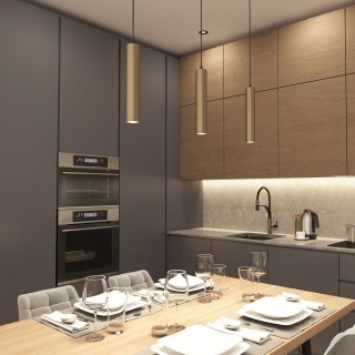 DK4050-BG Подвесной светильник, IP 20, 15 Вт, GU10, матовое золото с черным, алюминий-foto5