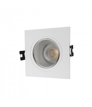 DK3071-WH+CH Встраиваемый светильник, IP 20, 10 Вт, GU5.3, LED, белый/хром, пластик