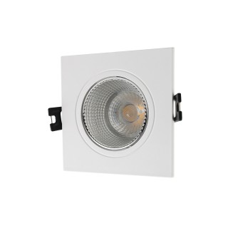 DK3071-WH+CH Встраиваемый светильник, IP 20, 10 Вт, GU5.3, LED, белый/хром, пластик