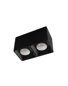 DK3085-BK+CH Светильник накладной IP 20, 10 Вт, GU5.3, LED, черный/хром, пластик